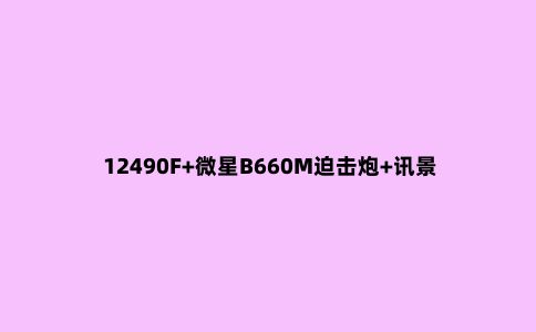 12490F+微星B660M迫击炮+讯景6600，乔思伯D30装机分享