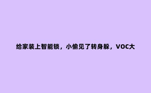 给家装上智能锁,小偷见了转身躲,VOC大屏猫眼人脸锁T10 Plus测评