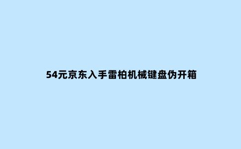 54元京东入手雷柏机械键盘伪开箱