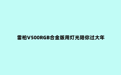 雷柏V500RGB合金版用灯光陪你过大年