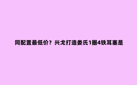 同配置***低价？兴戈打造娄氏1圈4铁耳塞是否能实现退烧？