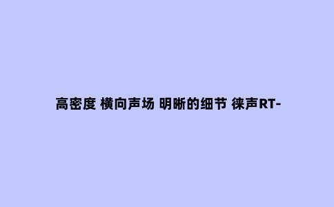 高密度 横向声场 明晰的细节 徕声RT-5商品观察