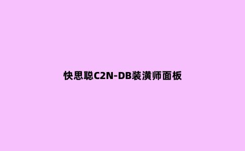 快思聪C2N-DB装潢师面板
